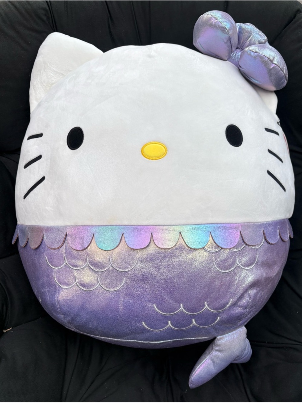Large Pillow Hello Kitty Mermaid - Iridescent Purple. 20"